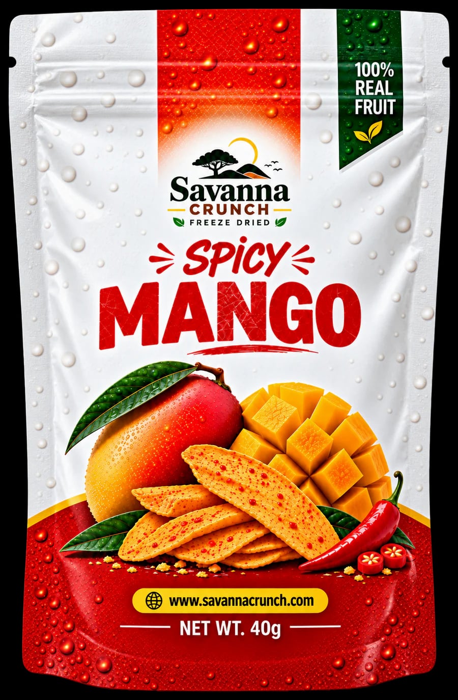 Savanna Crunch Spicy Mango 40g pouch